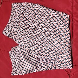 Ann Taylor Loft Skinny Pants  Womens Size 10 Black/Red Floral Print Cropped